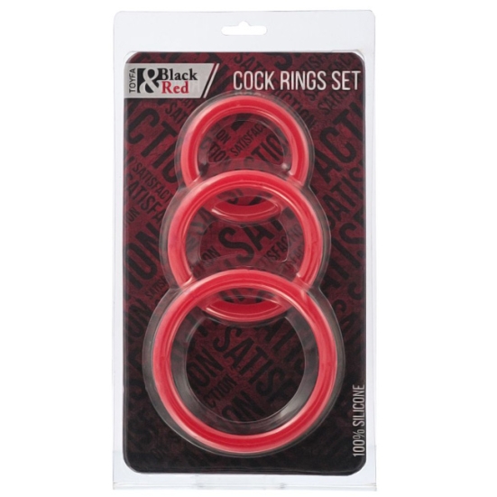 Эрекционные кольца ToyFa Black&amp;Red